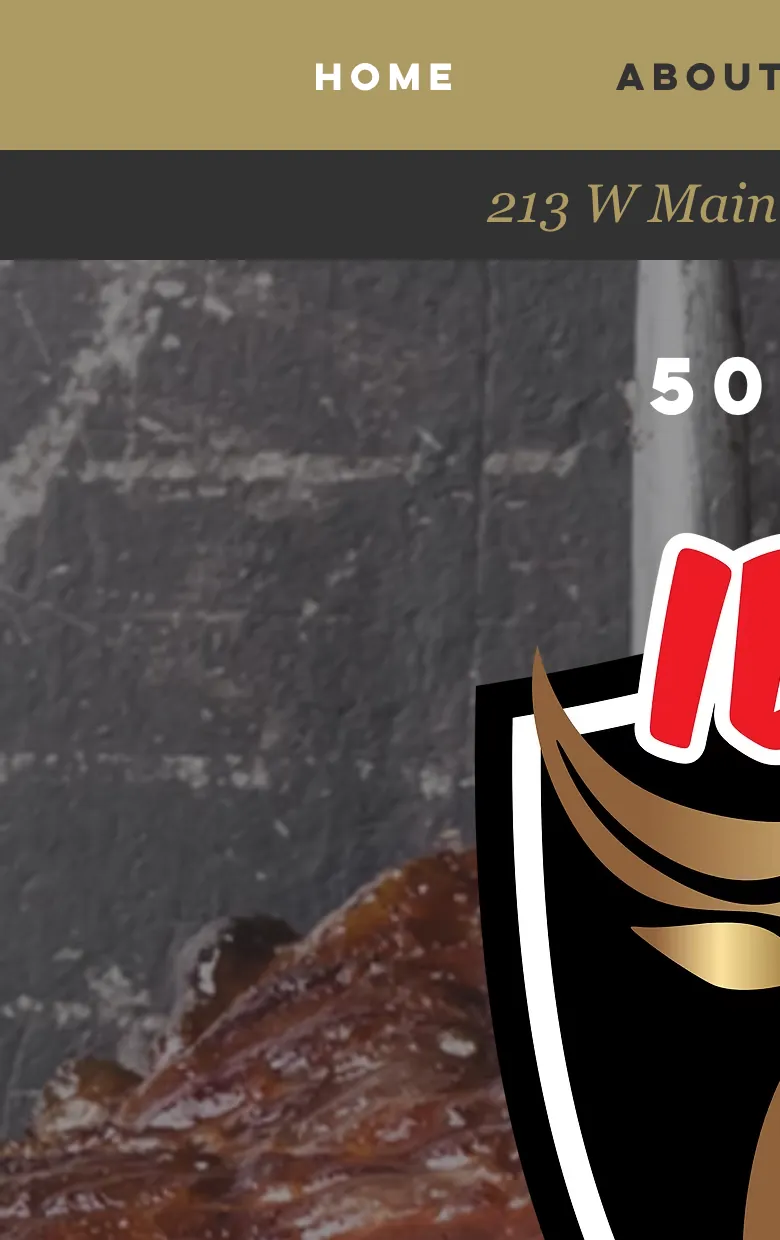 O site atual num iPhone: logo cortado ao meio e telefone ilegível